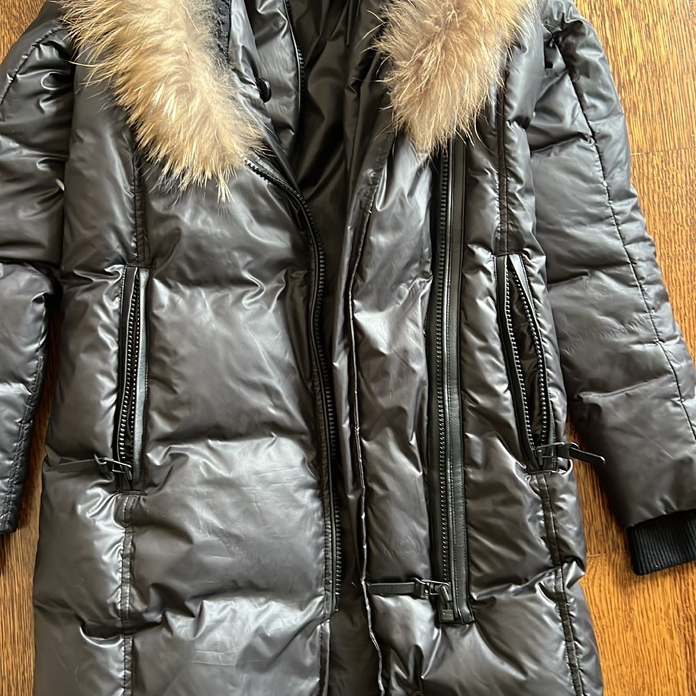 RUDSAK Black Puffer Coat with Faux Fur Hood - Picture 5 of 9